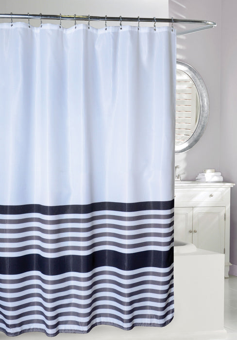 Cortina de Baño Bridge Stripe Waffle Moda at Home 205081 814334066133