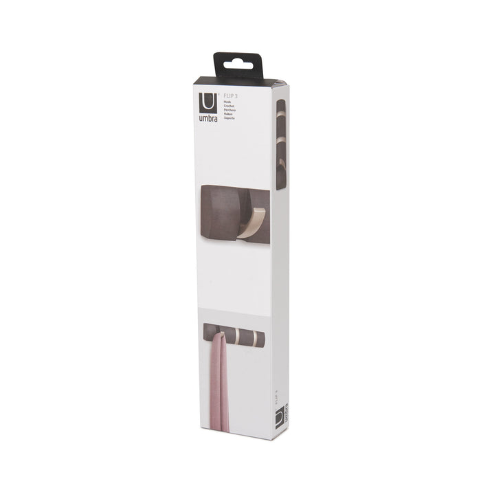 Percha x3 Flip Café Oscuro y Níquel Umbra 318853-1143 028295300186