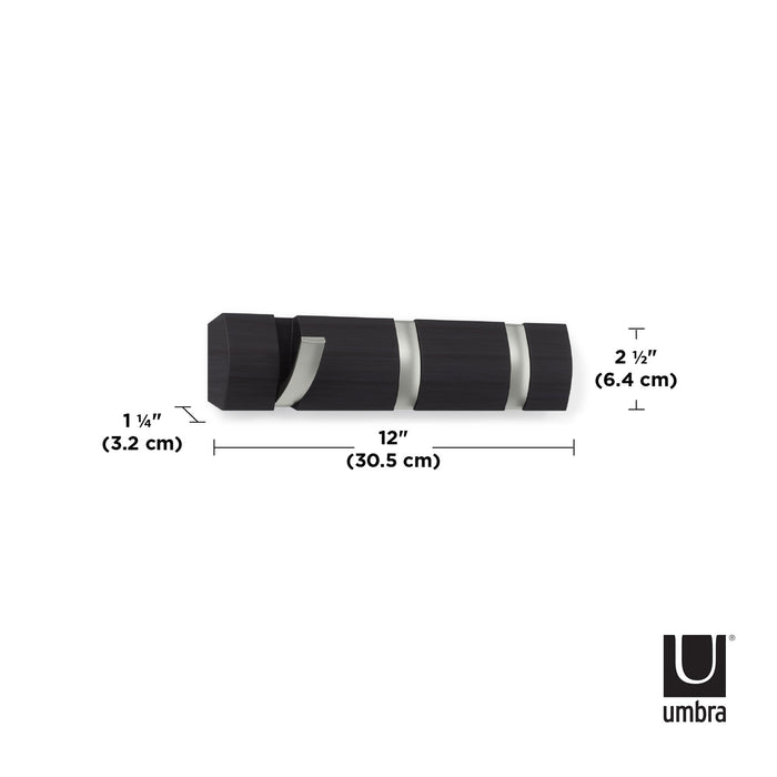 Percha x3 Flip Café Oscuro y Níquel Umbra 318853-1143 028295300186