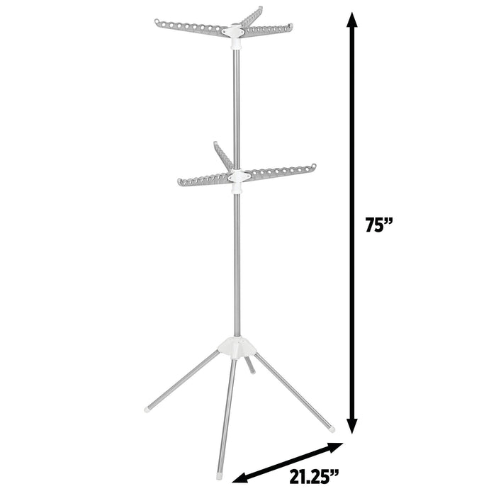Tendedero Vertical Retractil Brezio de 2 Niveles iDesign 41686 081492416869
