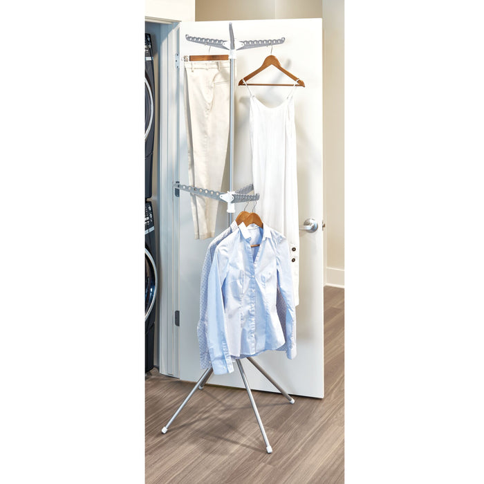 Tendedero Vertical Retractil Brezio de 2 Niveles iDesign 41686 081492416869
