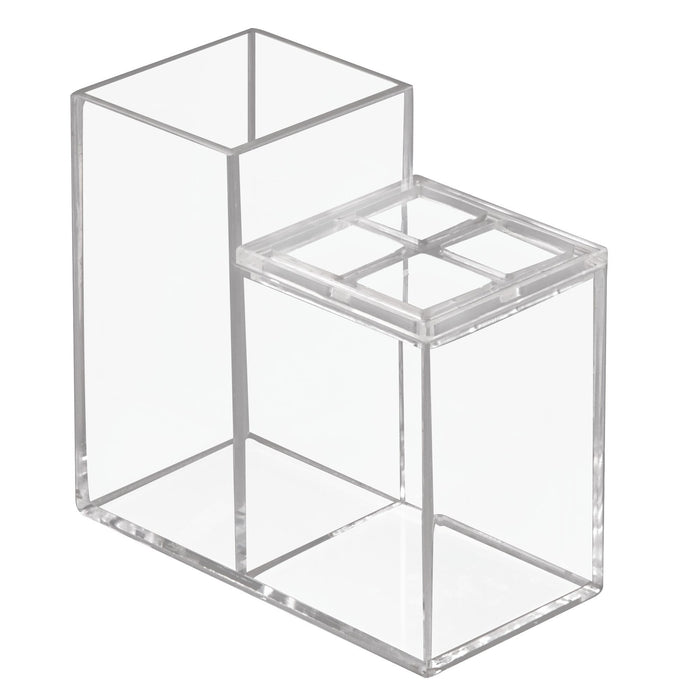 Porta Cepillo y Pasta Dental Clarity Divided iDesign 42450 081492424505