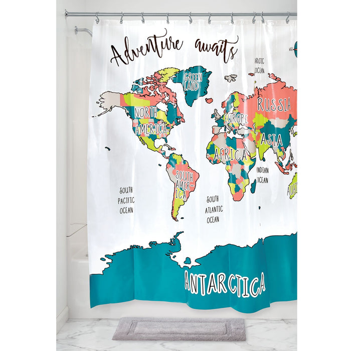 Cortina de Baño Adventure Map iDesign 74850 081492748502