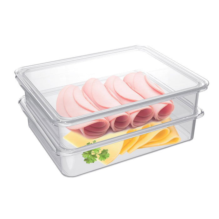 Bandeja Organizadora de Refrigerador Apliable con Tapa 2" 2 Pz Fridgemate FGM24463 687929244632