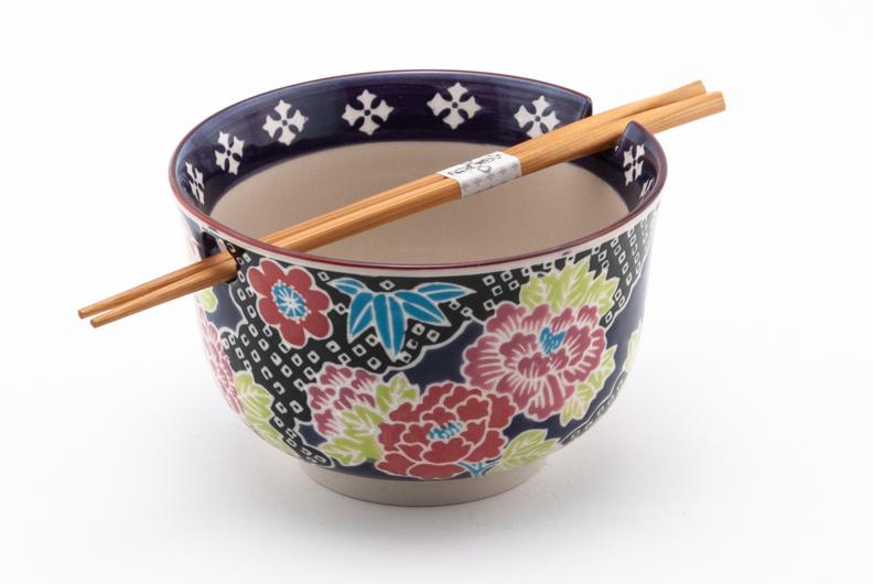 Tazón Japones Con Palillos Flores Fuji Merchandise SF625-3821 4539429153630