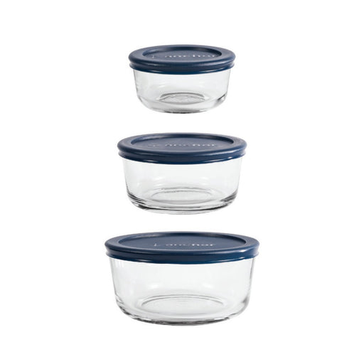 Recipiente para comida con Tapa Azul 6 Piezas Anchor Hocking 13369 076440133691
