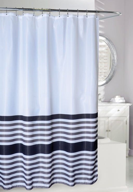 Cortina de Baño Bridge Stripe Waffle Moda at Home 205081 814334066133