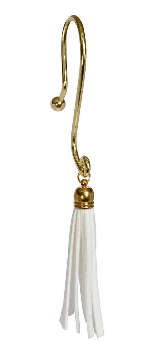 Aros para cortina Tassel White Dorado 12 pz Moda at Home 305480 814334069486