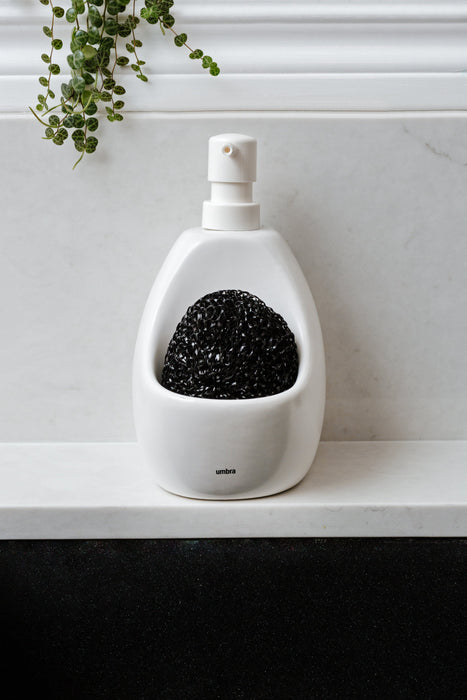  Dispensador de jabón líquido de 11.8 fl oz plástico ABS  impermeable dispensador de jabón para montaje en pared (blanco) : Hogar y  Cocina
