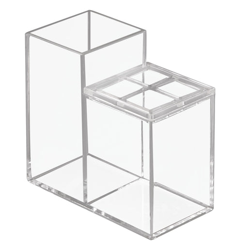 Porta Cepillo y Pasta Dental Clarity Divided iDesign 42450 081492424505