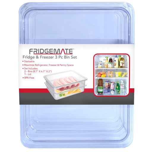 Bandeja Organizadora de Refrigerador Apliable con Tapa 2" 2 Pz Fridgemate FGM24463 687929244632