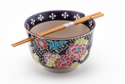 Tazón Japones Con Palillos Flores Fuji Merchandise SF625-3821 4539429153630